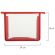 Папка для тетрадей ПИФАГОР А5, пластик, молния сверху, прозрачная, красный, 272114