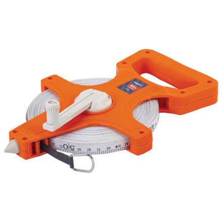 Рулетка геодезическая 50 м х 13 мм, лента фибергласс, открытый корпус, RABBITEX (РАББИТЕКС), 671368