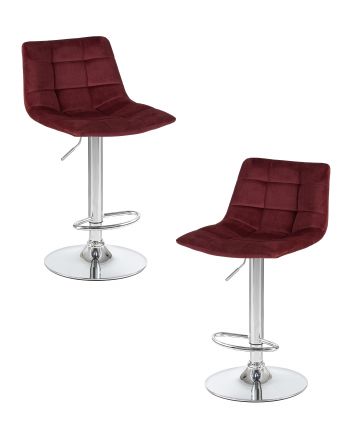 Набор 2 шт Стул барный DOBRIN TAILOR, винный велюр (MJ9-35)