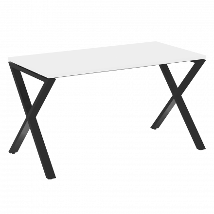 Loft Стол рабочий VR.L-SRX-3.7 Белый бриллиант/Чёрный металл 1380*720*750
