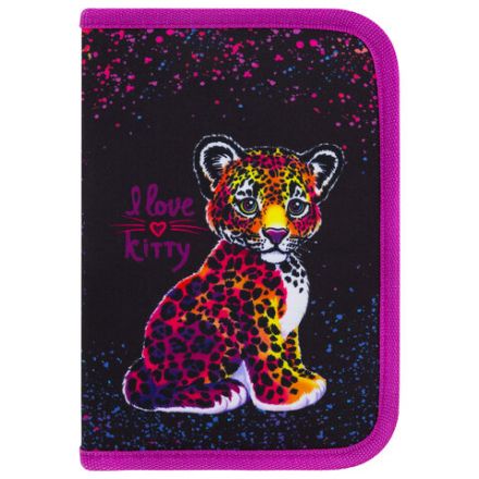 Пенал BRAUBERG с наполнением, 1 отделение, 1 откидная планка, 24 предмета, 21х14 см, "Leopard", 272350