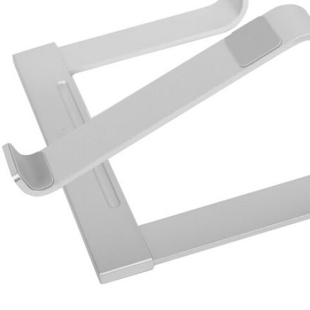 Подставка для ноутбука алюминиевая, нескользящая, 295х255 мм, BRAUBERG SOLID, 513618