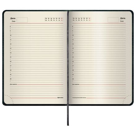 Ежедневник недатированный А5 (138х213 мм) BRAUBERG "Stylish", кожзам, гибкий, 160 л., черный, 126224