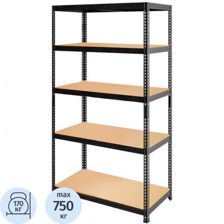 Стеллаж металлический 0MX_SBL 180KD/90x40/ 5 полок