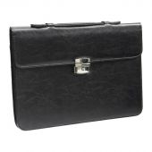 Портфель OfficeSpace "Neptun", кожзам, черный, 3 отделения, метал. замок Портфель OfficeSpace "Neptun", кожзам, черный, 3 отделения, метал. замок