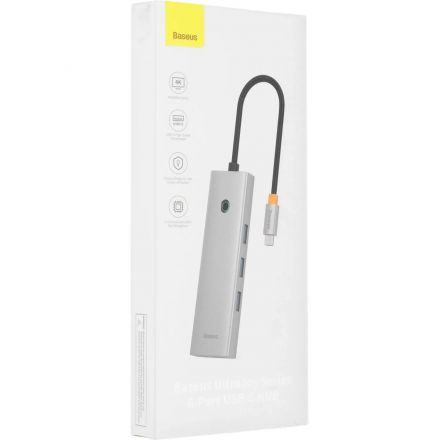 Разветвитель USB Baseus UltraJoy 6-Port Sp.Grey Type-C B00052807813-00 Разветвитель USB Baseus UltraJoy 6-Port Sp.Grey Type-C B00052807813-00
