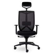 Кресло UTFC Профи М-900 с подголовником черный пластик (черный) Кресло UTFC Профи М-900 с подголовником черный пластик (черный)