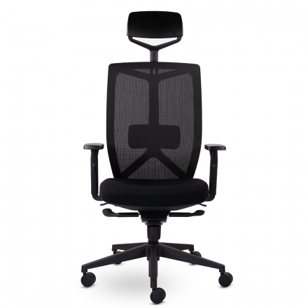 Кресло UTFC Профи М-900 с подголовником черный пластик (черный) Кресло UTFC Профи М-900 с подголовником черный пластик (черный)