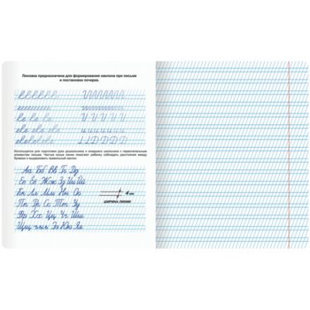 Тетрадь ПРОПИСЬ № 2 12 л. частая косая линия, со справочным материалом, ЮНЛАНДИЯ, 404852