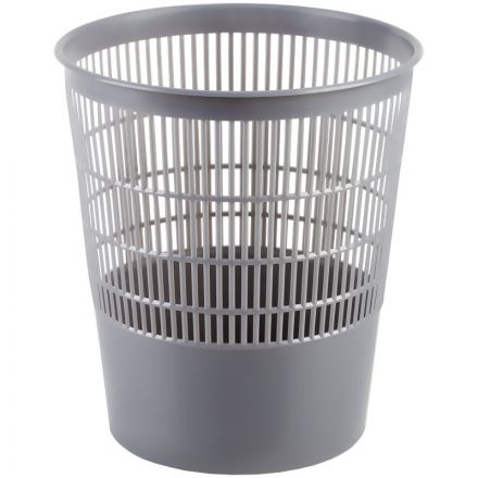Корзина для бумаг СТАММ, 18л, сетчатая, серая