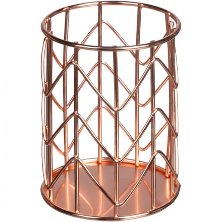 Подставка-стакан для письм принадлежн. Attache роз.золото 80x100мм металл Подставка-стакан для письм принадлежн. Attache роз.золото 80x100мм металл