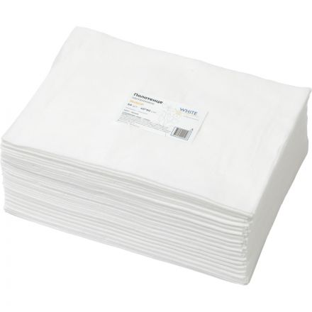 Салфетка спанлейс 45x90 см, белый, пл.40, 50шт/уп, 10255