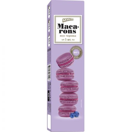 Пирожное миндальное Макарон Акульчев со вкусом черники 60г Пирожное миндальное Макарон Акульчев со вкусом черники 60г