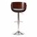 Барный стул LANDO (mod.4036) металл/дерево/экокожа, 59х51х93-114 см, высота сиденья 62-83 см, черный/орех/хром