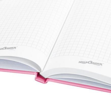 Блокнот с резинкой в клетку 96 л., МАЛЫЙ ФОРМАТ А6 (109х148 мм), твердая обложка, ЮНЛАНДИЯ, "Unicorn", 113742