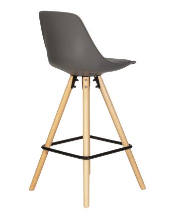 Стул полубарный DOBRIN RONNI, ножки светлый бук, тёмно-серый (GR-04)