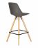 Стул полубарный DOBRIN RONNI, ножки светлый бук, тёмно-серый (GR-04)