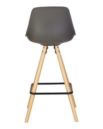 Стул полубарный DOBRIN RONNI, ножки светлый бук, тёмно-серый (GR-04)