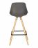 Стул полубарный DOBRIN RONNI, ножки светлый бук, тёмно-серый (GR-04)