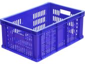 Ящик 600х400х250 с перфорацией синий Ящик 600х400х250 с перфорацией синий