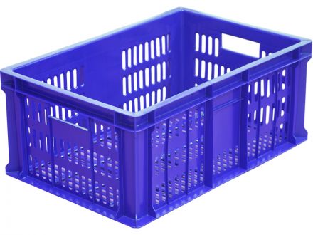 Ящик 600х400х250 с перфорацией  синий