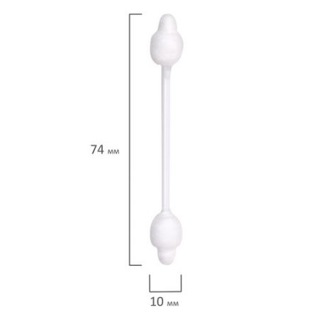 Ватные палочки детские 50 шт., с ограничителем, ЗОЛОТОЙ ИДЕАЛ, 100% хлопок, 116532