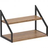 Полка TI_настен/настоль Комус Онега-8 250х450 мет чер/ЛДСП дуб вотан