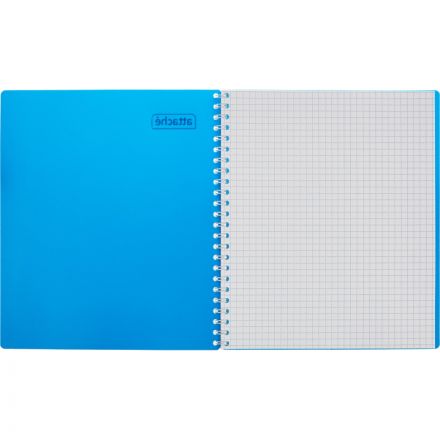 Тетрадь общая Attache А5 48 листов в клетку на спирали (обложка синяя)