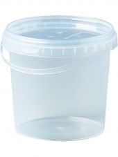 Ведро п/п 1л. с бесцветной крышкой цв. бесцветный Ведро п/п 1л. с бесцветной крышкой цв. бесцветный