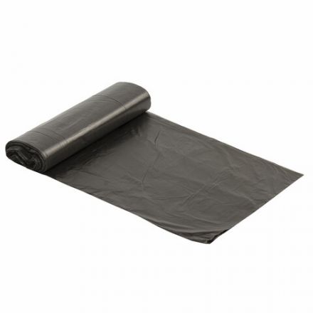 Мешки для мусора 60 л черные в рулоне 20 шт., ПНД 5 мкм, 57х65 см, ЛЮБАША эконом, 605331