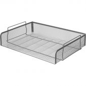 Лоток для бумаг горизонтальный поперечный Attache (металлическая сетка, высота 80 мм, серебро)