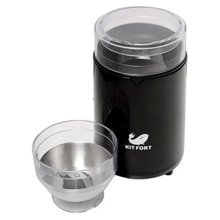 Кофемолка KITFORT КТ-1314, мощность 150 Вт, вместимость 60 г, пластик, черный