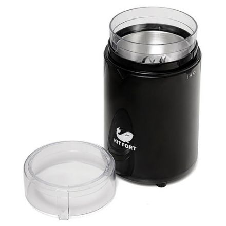 Кофемолка KITFORT КТ-1314, мощность 150 Вт, вместимость 60 г, пластик, черный