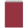 Блокнот Микровельвет А6 50 листов бордовый в клетку на спирали (101х145 мм)