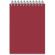 Блокнот Микровельвет А6 50 листов бордовый в клетку на спирали (101х145 мм)