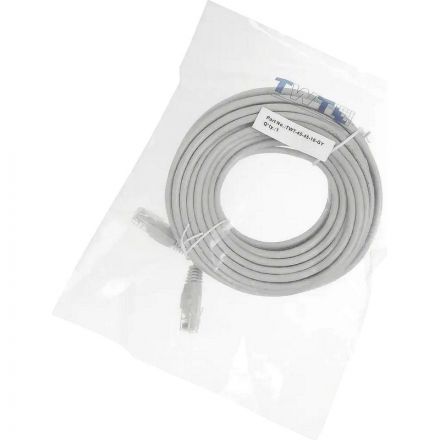 Патч-корд TWT TWT-45-45-10-GY UTP кат.5e, 10.0 м, серый