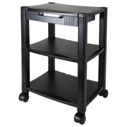 Подставка для принтера BRAUBERG передвижная, с 3 полками и 1 ящиком, 500x435х335 мм, 510188 Подставка для принтера BRAUBERG передвижная, с 3 полками и 1 ящиком, 500x435х335 мм, 510188