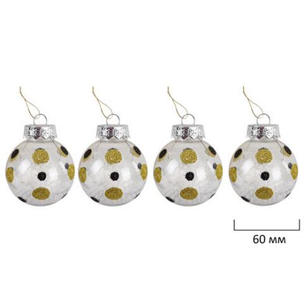 Шары новогодние ёлочные "Black&Gold", НАБОР 130 предметов, черный/золото, пластик, ЗОЛОТАЯ СКАЗКА, 592183