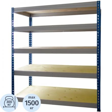 Стеллаж металлический SK6_MZ_МКФ15615-2.0 груз. 5 полок 1525х610х2000 Стеллаж металлический SK6_MZ_МКФ15615-2.0 груз. 5 полок 1525х610х2000