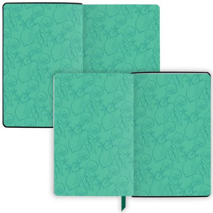 Ежедневник недатированный А5 (138х213 мм), BRAUBERG VISTA, под кожу, гибкий, 136 л., "Lemon Story", 112012