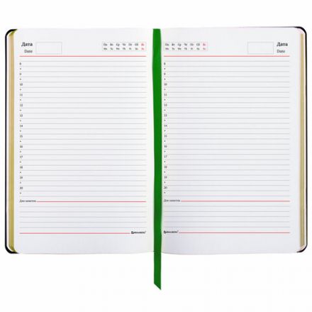 Ежедневник недатированный А5 (138х213 мм), BRAUBERG VISTA, под кожу, гибкий, 136 л., "Lemon Story", 112012