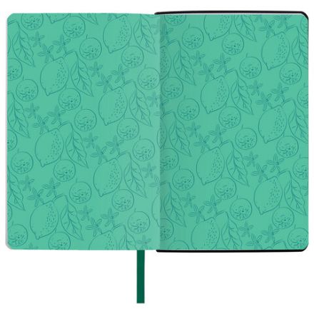 Ежедневник недатированный А5 (138х213 мм), BRAUBERG VISTA, под кожу, гибкий, 136 л., "Lemon Story", 112012