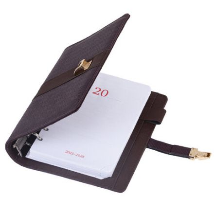 Ежедневник-органайзер недатированный В6 150х190 мм BRAUBERG "Orion", под кожу, 160 л., коричневый, 116210