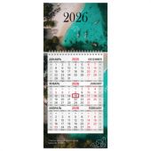 Календарь квартальный 2026 г., 1 блок, 1 гребень, бегунок, МИНИ, офсет, BRAUBERG, "Лагуна", 116845 Календарь квартальный 2026 г., 1 блок, 1 гребень, бегунок, МИНИ, офсет, BRAUBERG, "Лагуна", 116845