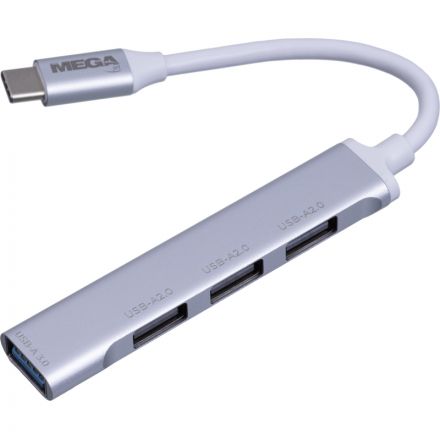 Разветвитель USB ProMega Jet HS001 USB3.0x1/USB 2.0x3/серебристый