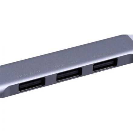 Разветвитель USB ProMega Jet HS001 USB3.0x1/USB 2.0x3/серебристый