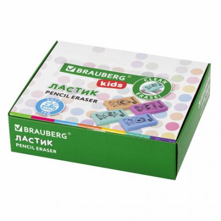 Ластик BRAUBERG KIDS "Школьный", 26х17х7 мм, прямоугольный, пастельные цвета ассорти, 271991 Ластик BRAUBERG KIDS "Школьный", 26х17х7 мм, прямоугольный, пастельные цвета ассорти, 271991