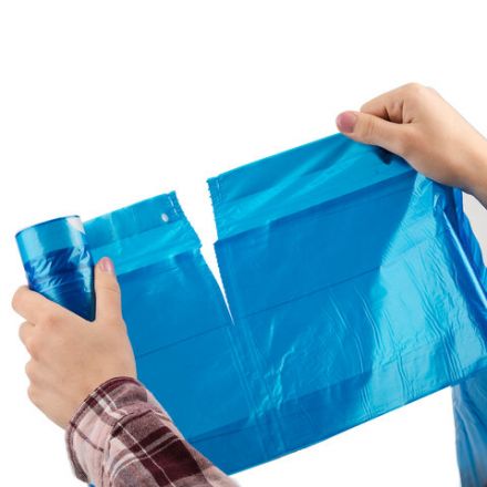 Мешки для мусора с завязками LAIMA "ULTRA" 35 л, синие, рулон 20 шт., особо прочные, ПВД 22 мкм, 50х60 см, 607689