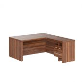 Стол руководителя  с тумбой приставной ZCT 1619H(R) Орех Даллас 1600х1900х750
