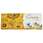 Краски масляные художественные "Сонет", НАБОР 12 цветов по 10 мл, в тубах, Невская Палитра, 2641099 Краски масляные художественные "Сонет", НАБОР 12 цветов по 10 мл, в тубах, Невская Палитра, 2641099